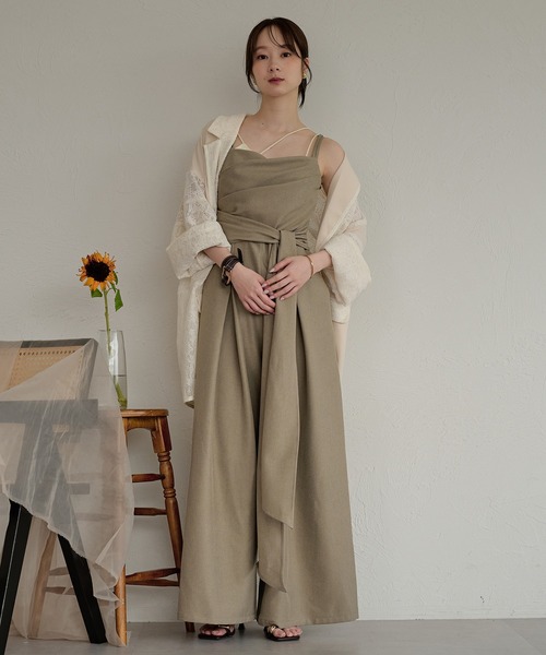 mideal（マイディール） サロペット オーバーオール drape design