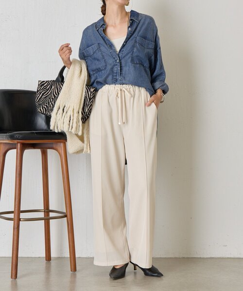 「Jena espace merveilleux」 イージーパンツ 2 グレー レディース_画像2