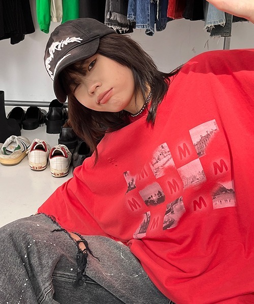 「MASONPRINCE」 半袖Tシャツ M ライトカーキ メンズ_画像7