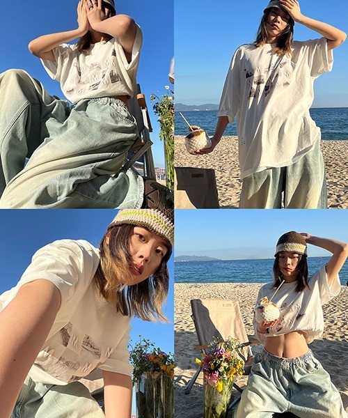 「MASONPRINCE」 半袖Tシャツ M ライトカーキ メンズ_画像8
