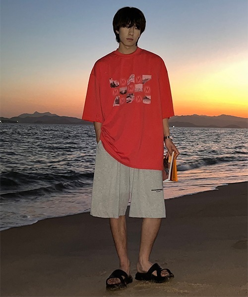 「MASONPRINCE」 半袖Tシャツ M ライトカーキ メンズ_画像9