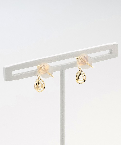 「ESTELLE」 ピアス(両耳用) - イエローゴールド レディース_画像8