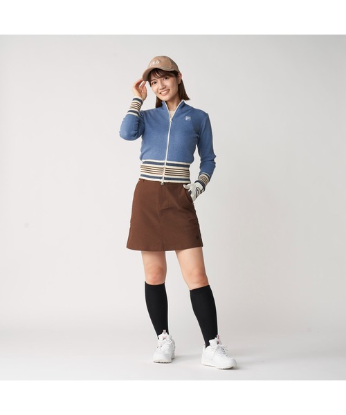 2点■新品【フィラゴルフ】レディース　ゴルフウェア、スカート LL セットアップ FILA GOLF スカート フィラゴルフ ゴルフウェア 裏起毛 UVカット