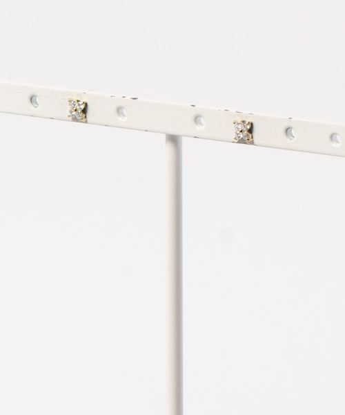 ピアス K18ダイヤフラワーピアス レディースの画像