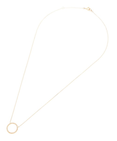 ネックレス K18ダイヤモンド　サークル　ネックレス（大） K18ダイヤモンド　サークル　ネックレス