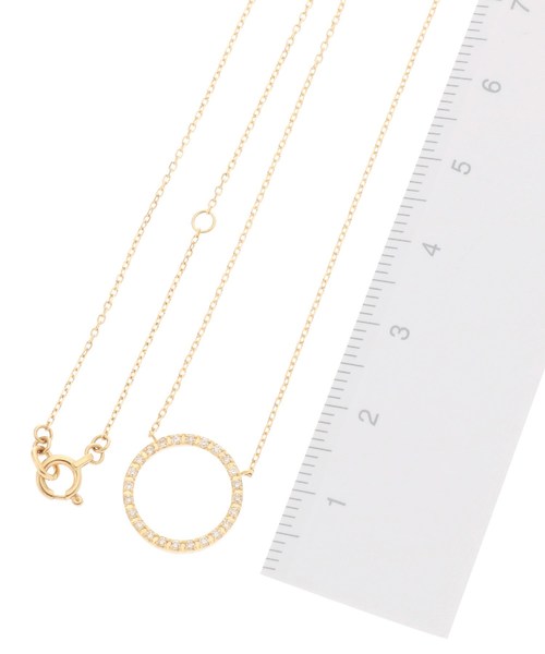 ネックレス K18ダイヤモンド　サークル　ネックレス（大） K18ダイヤモンド　サークル　ネックレス