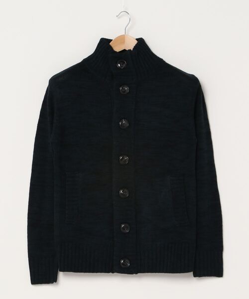 カーディガン 「Bling Leads」ニット素材ハイネックカーディガン