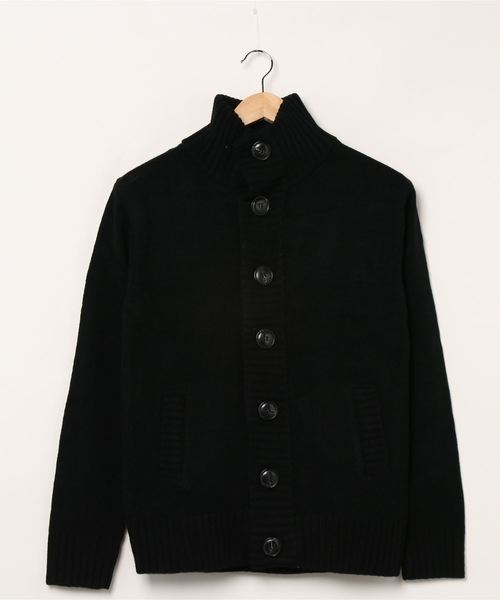 カーディガン 「Bling Leads」ニット素材ハイネックカーディガン