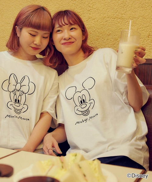 Tシャツ Tシャツ Timecapsule Disney 顔刺繍 ミッキー ミニー コットン半袖tシャツ Zozotown Paypayモール店 通販 Paypayモール
