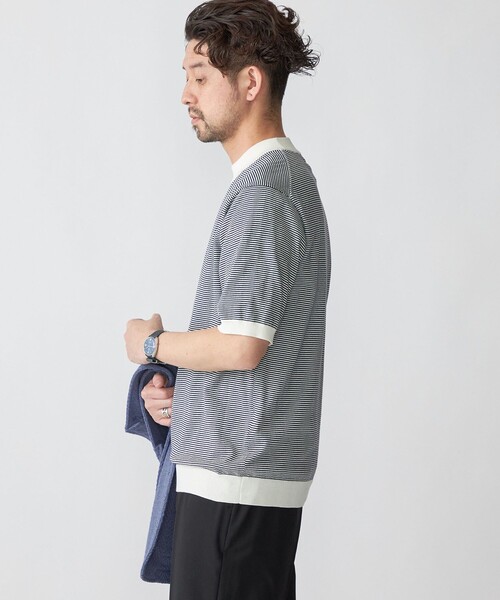 【新品・タグ付き】BRIEFING メンズ モックネック ネオン ボーダー L brg251md9_1.jpg