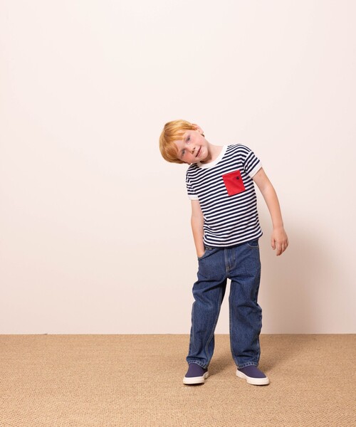 PETIT BATEAU tシャツ パイルボーダー半袖Tシャツ キッズ 子供