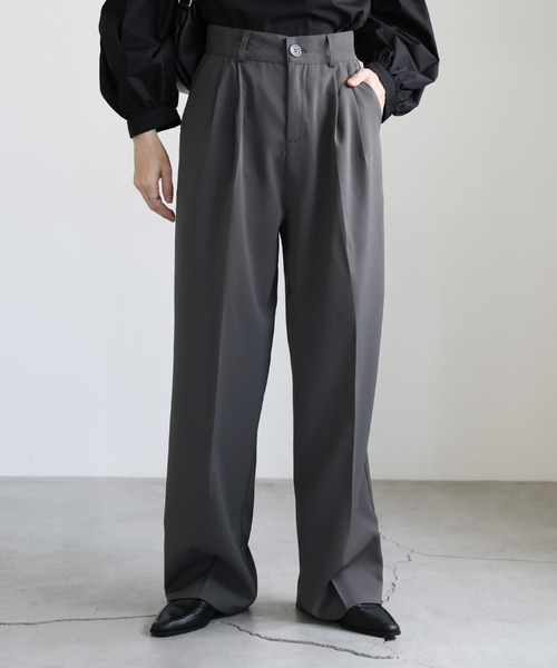 select MOCA スラックス パンツ 「4サイズ展開」丈長め / ハイウエスト