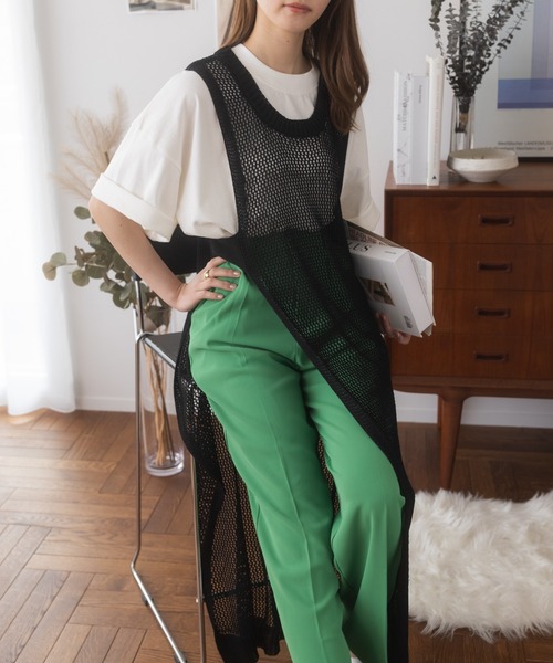 Ada. ベスト ジレ 夏のトレンド♪ メッシュ サイドスリット