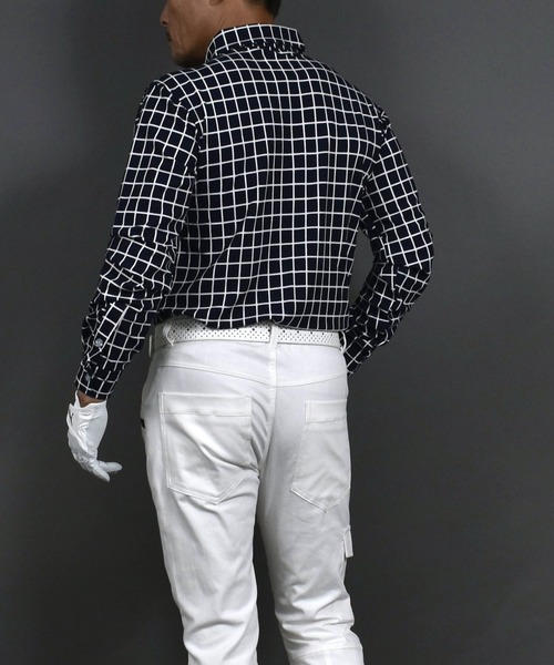 COMONGOLF（コモンゴルフ） ゴルフ ワッフル 素材 総柄 長袖 ゴルフ