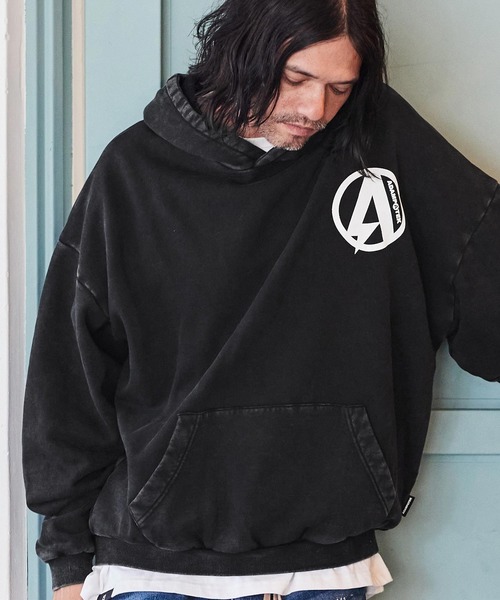 パーカー mpa3251-sulfur dyeing brushed back pullover hoodie パーカー メンズ レディース