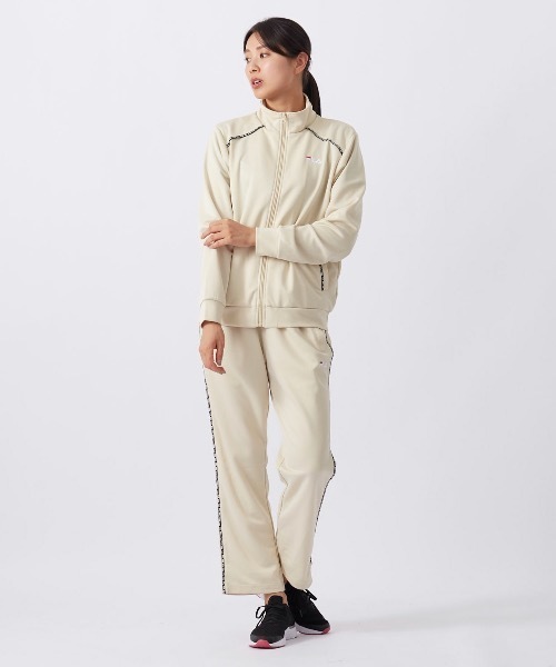 メタッピー　M フィラ　テニス　ベージュ　トラックジャケット 高級感裏地 FILA（フィラ） ブルゾン アウター 「FILA:フィラ」トラックジャケット