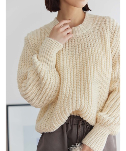 ニット セーター ケーブル片畔編みセーター レディース ElegChic ニット セーター ケーブル片畔編みセーター レディース