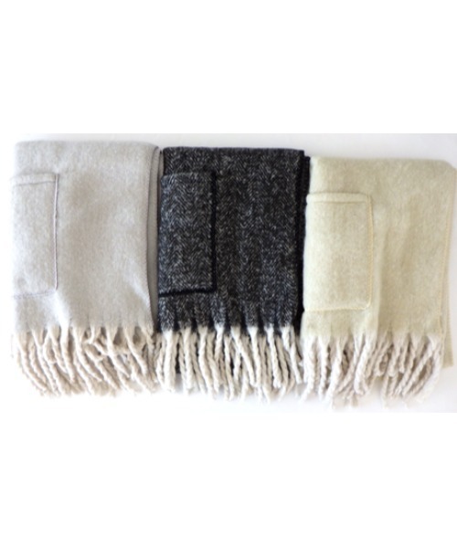 ブランケット　ストール AVALON ストール マフラー ポケット付きブランケットストール