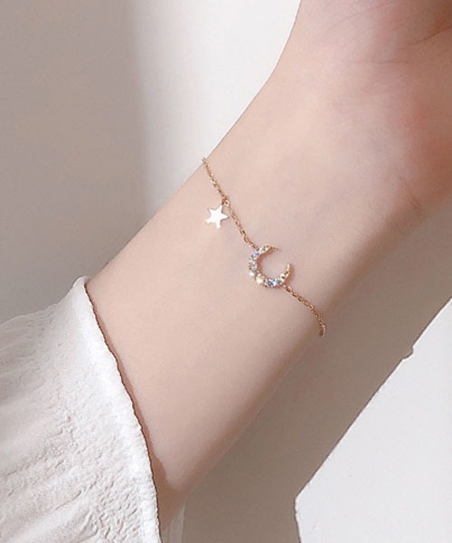 VIBGYOR Women ブレスレット 「float」ムーン＆スター チャーム