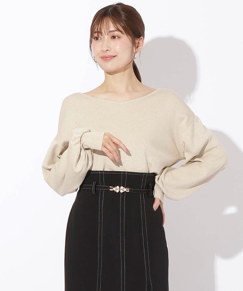 AND COUTURE（アンドクチュール） ニット セーター ラメニットバック