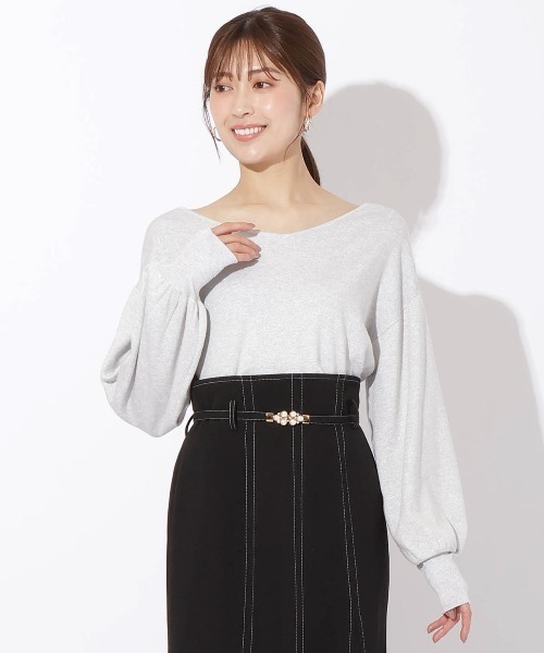 AND COUTURE(アンドクチュール) ニット セーター ラメニットバック AND COUTURE(アンドクチュール) ニット セーター ラメニットバック