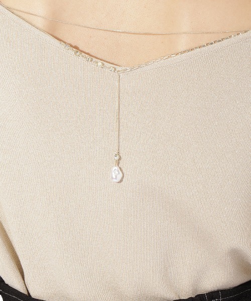 AND COUTURE（アンドクチュール） ニット セーター ラメニットバック