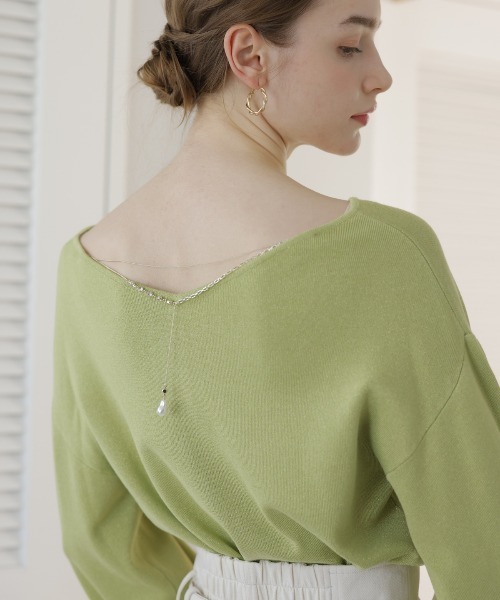 AND COUTURE(アンドクチュール) ニット セーター ラメニットバック AND COUTURE(アンドクチュール) ニット セーター ラメニットバック