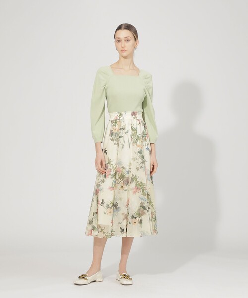 EPOCA（エポカ） スカート シアーフィオーレプリント フレアスカート