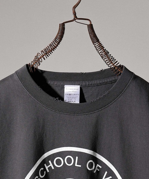 NUMBER (N)INE tシャツ HARD WASH DAMAGE CLASSIC LOGO T-SHIRT