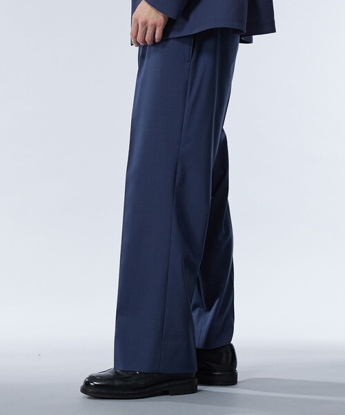 UNITED ARROWS TOKYO　ウール100％　パンツスーツ　濃紺 UNITED TOKYO（ユナイテッドトウキョウ） スラックス ELASTIC WOOL