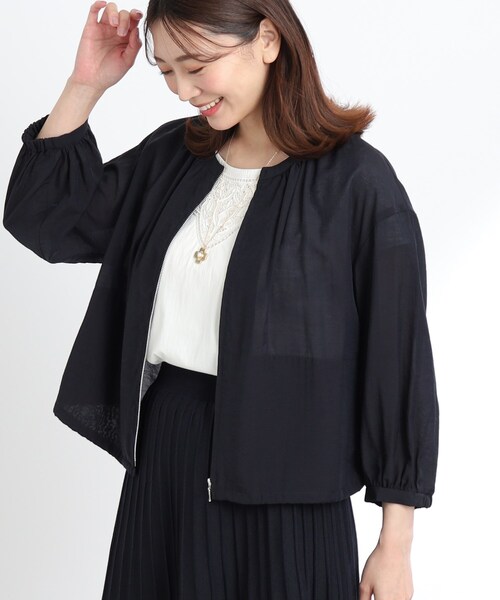 リフレクト 【洗える】春夏ジャケット　ブルゾン アウター Reflect ブルゾン アウター 「SALE／接触冷感／洗える」エアリー