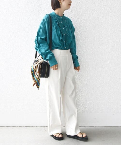 SHIPS（シップス） ブラウス シャツ 「手洗い可能」コットン シルク