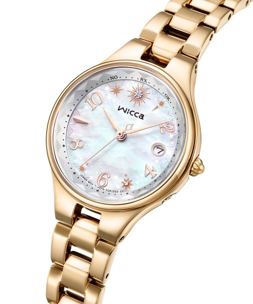 wicca 時計　レディース wicca 腕時計 ウィッカ ソーラーテック電波時計 ブランド誕生25