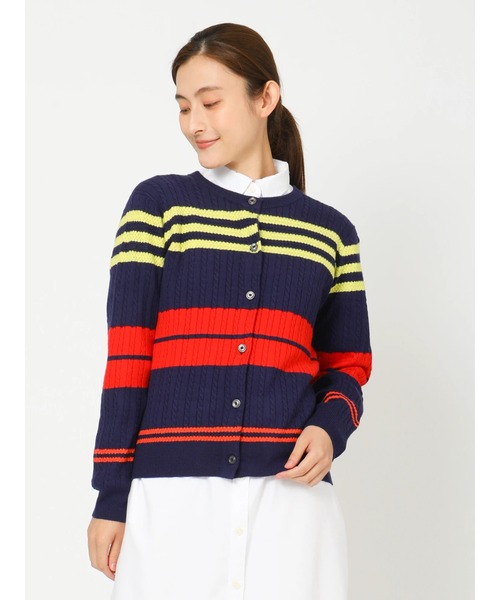 カーディガン 「EDIT-B」Cotton Wool Cable Cardigan コットンウール ケーブルカーディガン レディース