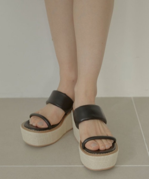 【chel】ACYM サンダル　ブラック L ACYM サンダル Layered sole jute レディース : ZOZOTOWN Yahoo