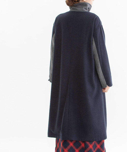 nop de nodリバーシブルビックカラーコート新品タグ付 nop de nod ダッフルコート コート スタンドカラーダッフルコート