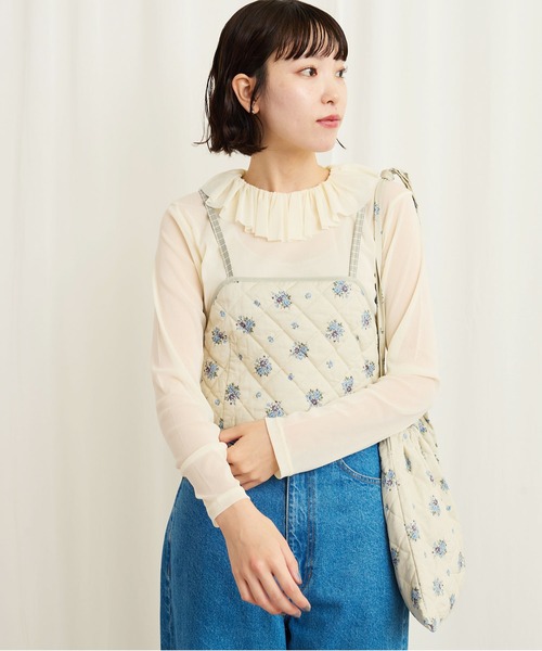 figlondon フィグロンドン knit gardener 花かぎ針ベスト（fig