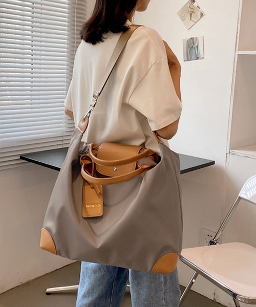 FREE STYLISTS ボストンバッグ 「2WAY」大容量配色レザービッグ