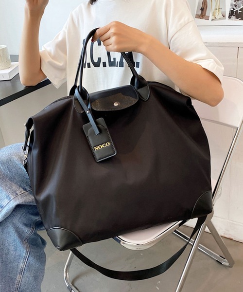 FREE STYLISTS ボストンバッグ 「2WAY」大容量配色レザービッグ