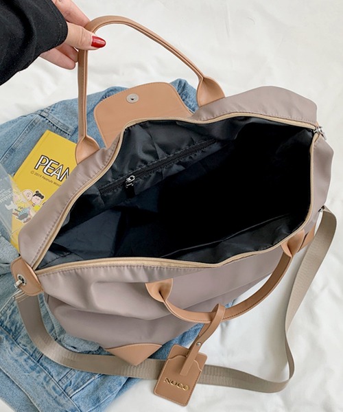 FREE STYLISTS ボストンバッグ 「2WAY」大容量配色レザービッグサイズ