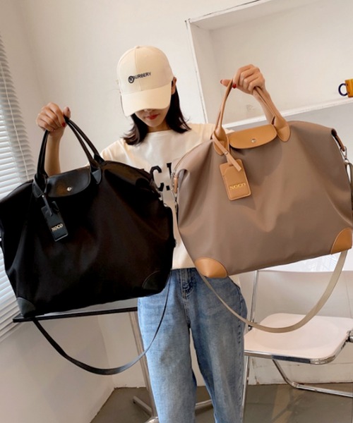 FREE STYLISTS ボストンバッグ 「2WAY」大容量配色レザービッグ