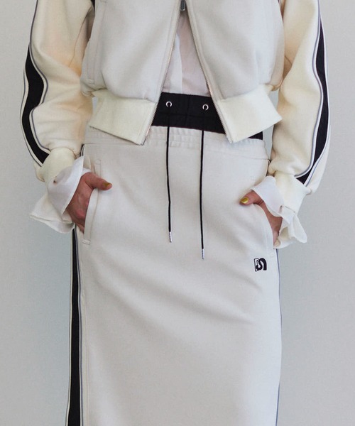 MAISON SPECIAL スカート Double Waist Side Line Jersey Skirt