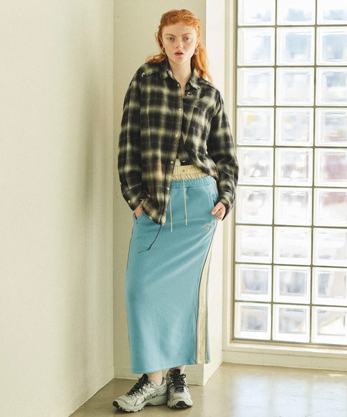 MAISON SPECIAL スカート Double Waist Side Line Jersey Skirt