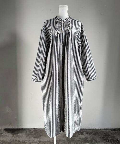 vent blanc（ヴァンブラン） ワンピース キャンバスダック ピンタック