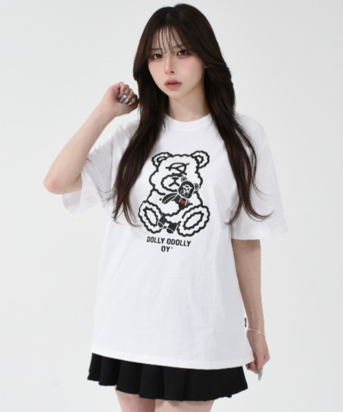 ★OY★DOLLY WITH ODOLLY TEE - WHITE★正規品/韓国直送料込 OY tシャツ 「OY/オーワイ」 HUG DOLLY ODOLLY TEE/ハグドーリー