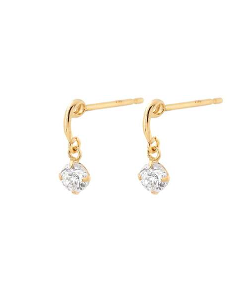ANEMONE（アネモネ） ピアス カーブライン×ビジューピアス「K10