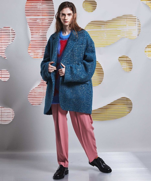 「MAISON SPECIAL」 チェスターコート 1 ブルー レディース_画像4