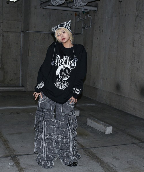 REFLEM レフレム トライバルプリントL/S Tee ロングスリーブ REFLEM tシャツ Tシャツ 「REFLEM/レフレム」トライバルプリント