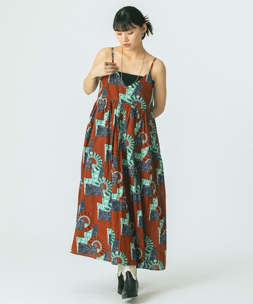 ROSE BUD（ローズバッド） ワンピース (mag.by c)PRINT CAMI DRESS
