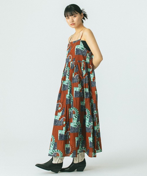 ROSE BUD ワンピース (mag.by c)PRINT CAMI DRESS : ZOZOTOWN